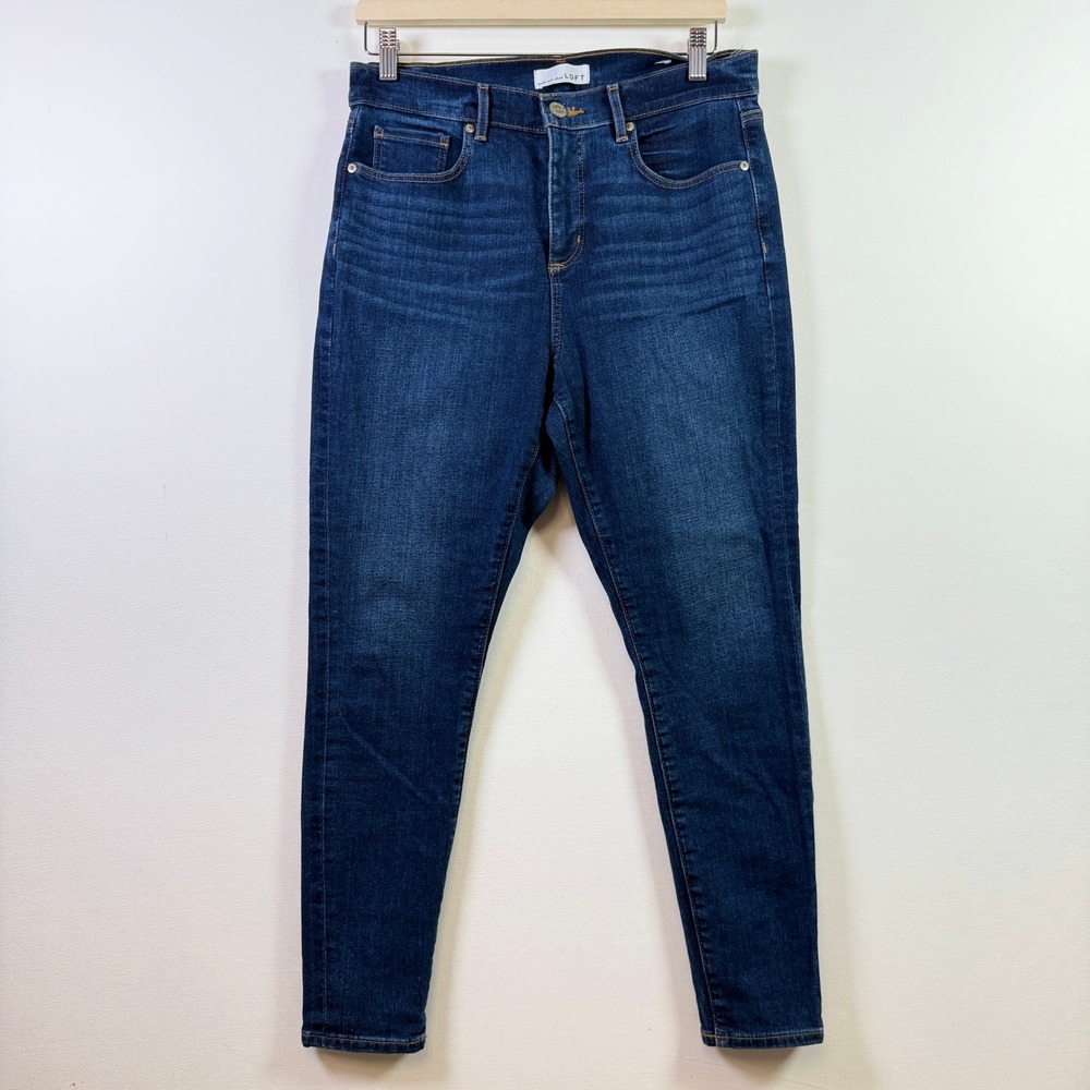 LOFT Blue High Waist Skinny Sustainable Denim Jeans 30/10